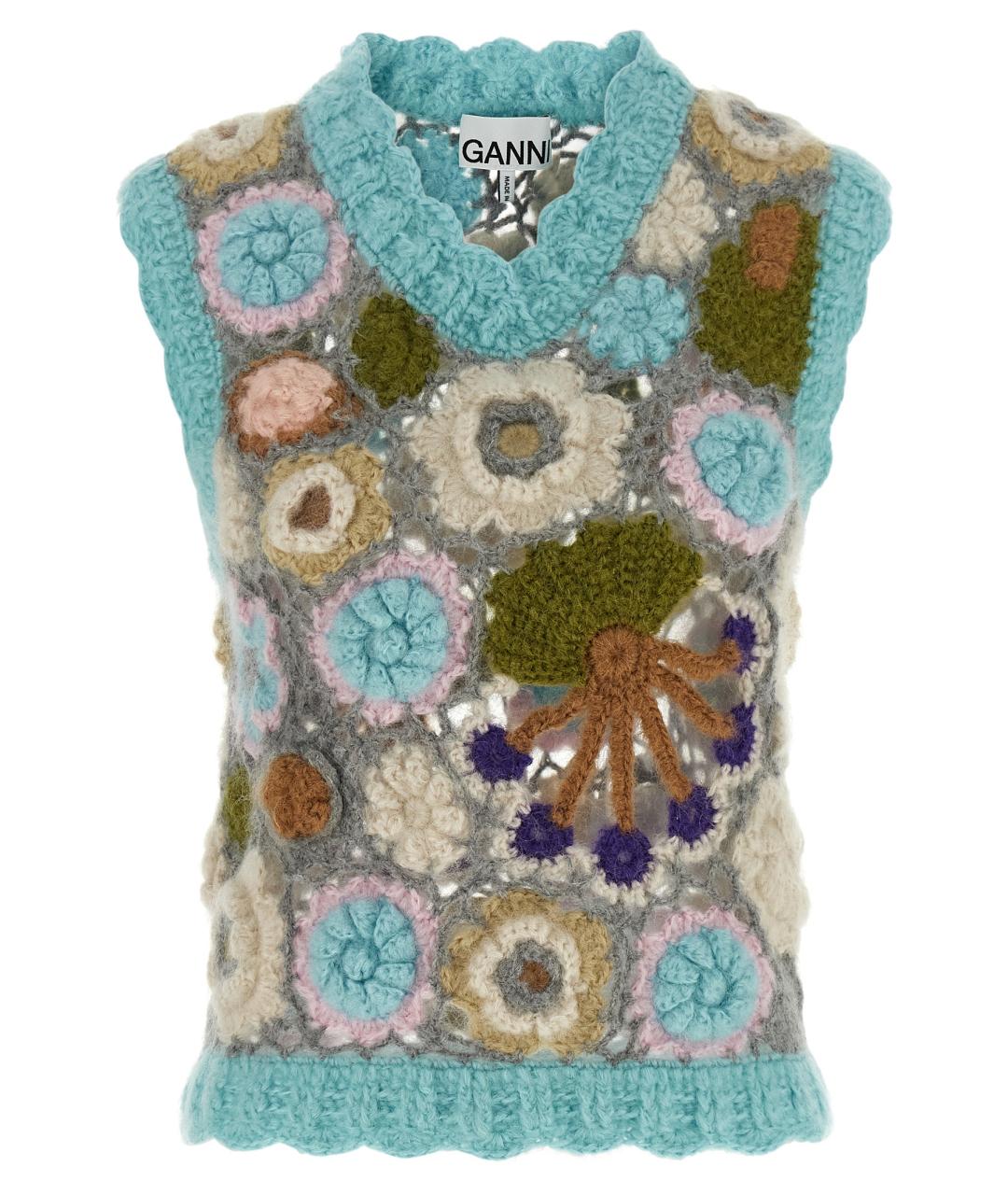 GANNI Мульти шерстяная жилетка, фото 1