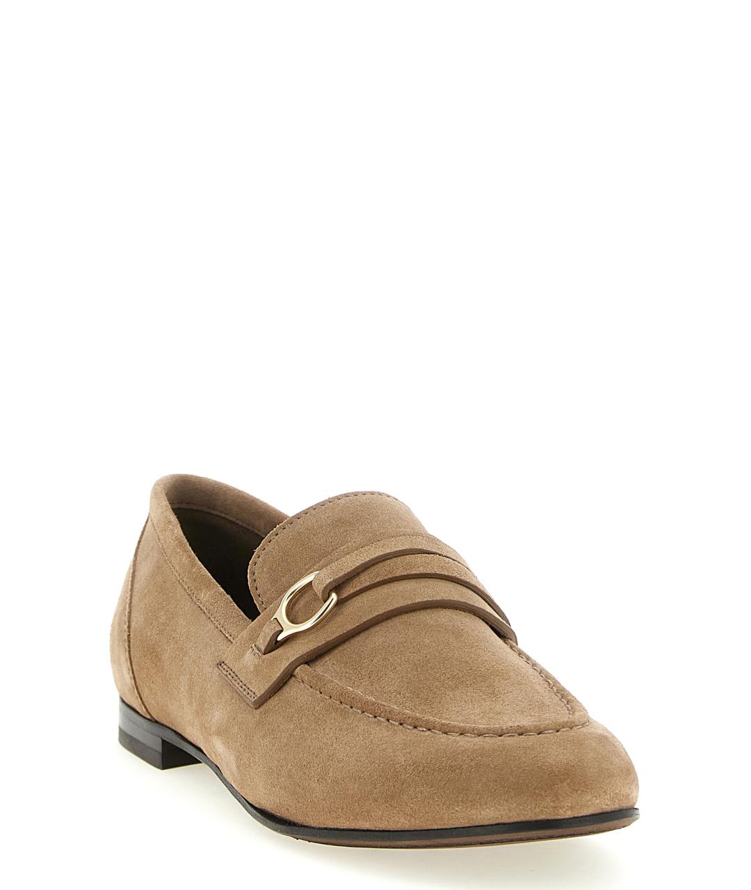 BRUNELLO CUCINELLI Бежевые замшевые лоферы, фото 2