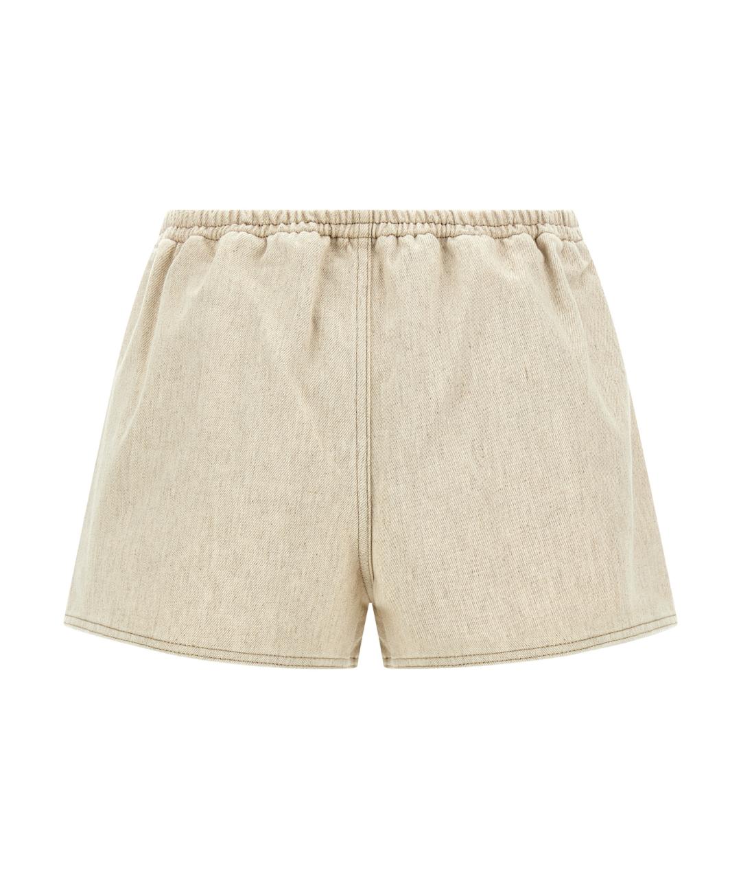 JACQUEMUS Бежевые хлопковые шорты, фото 2