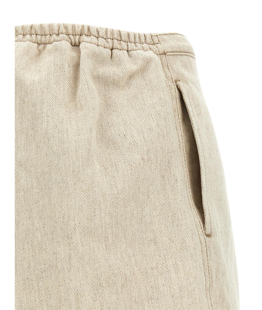 JACQUEMUS Бежевые хлопковые шорты, фото 4