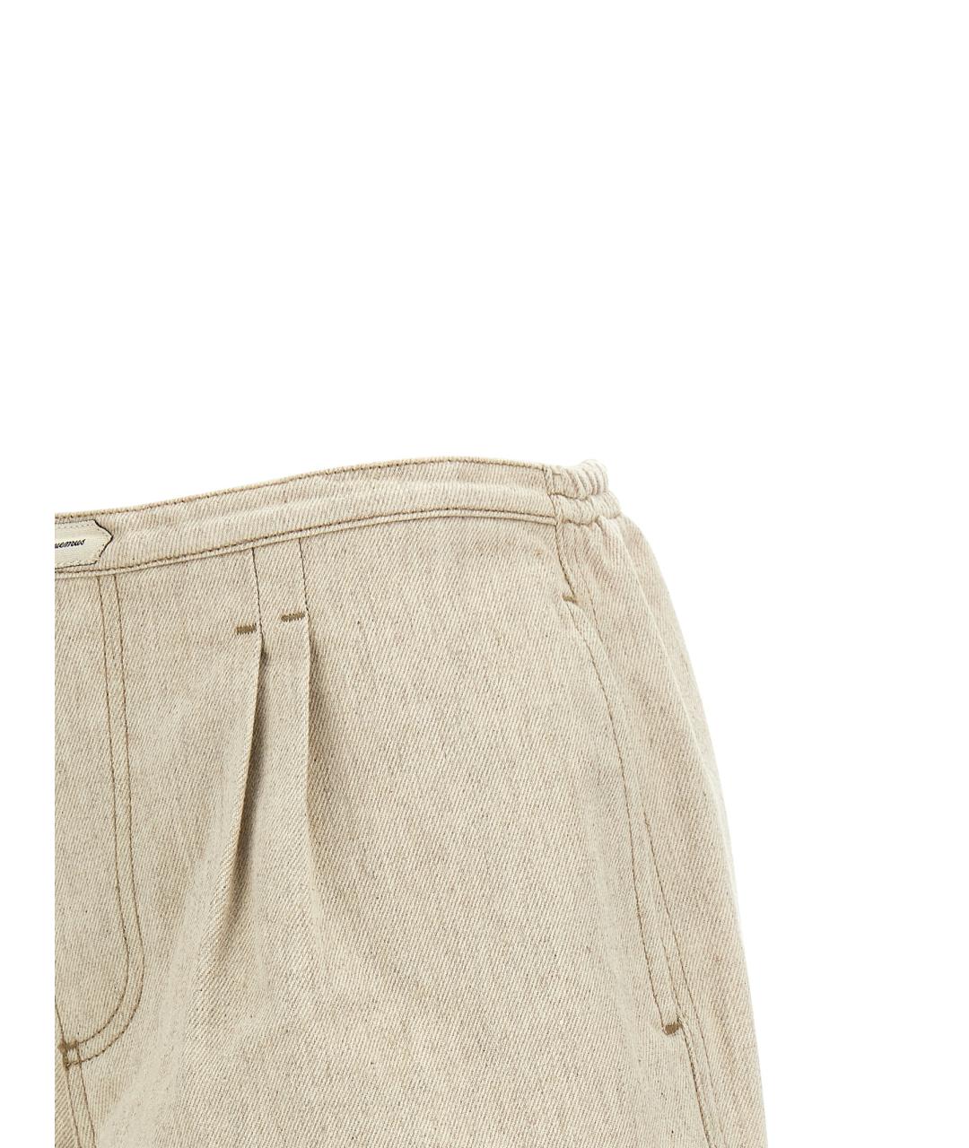 JACQUEMUS Бежевые хлопковые шорты, фото 3