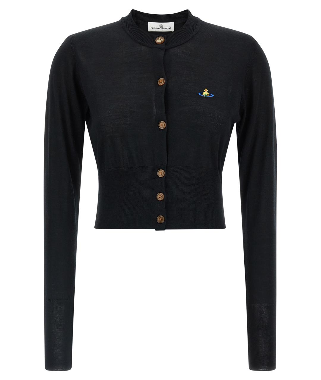 VIVIENNE WESTWOOD Черный хлопковый кардиган, фото 1