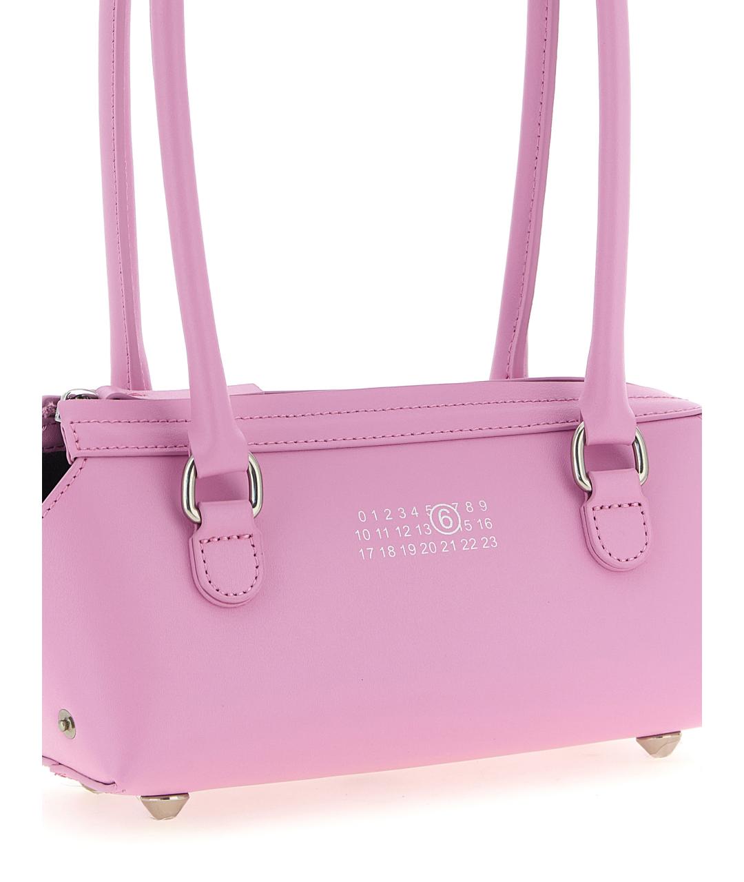 MM6 MAISON MARGIELA Розовая кожаная сумка через плечо, фото 3