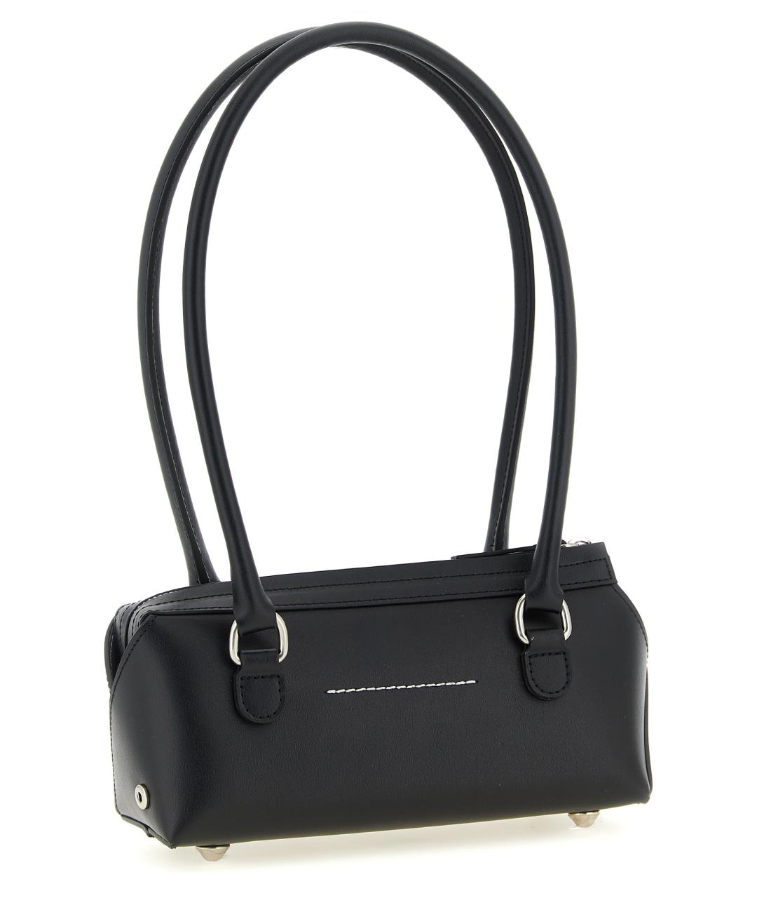 MM6 MAISON MARGIELA Черная кожаная сумка через плечо, фото 2