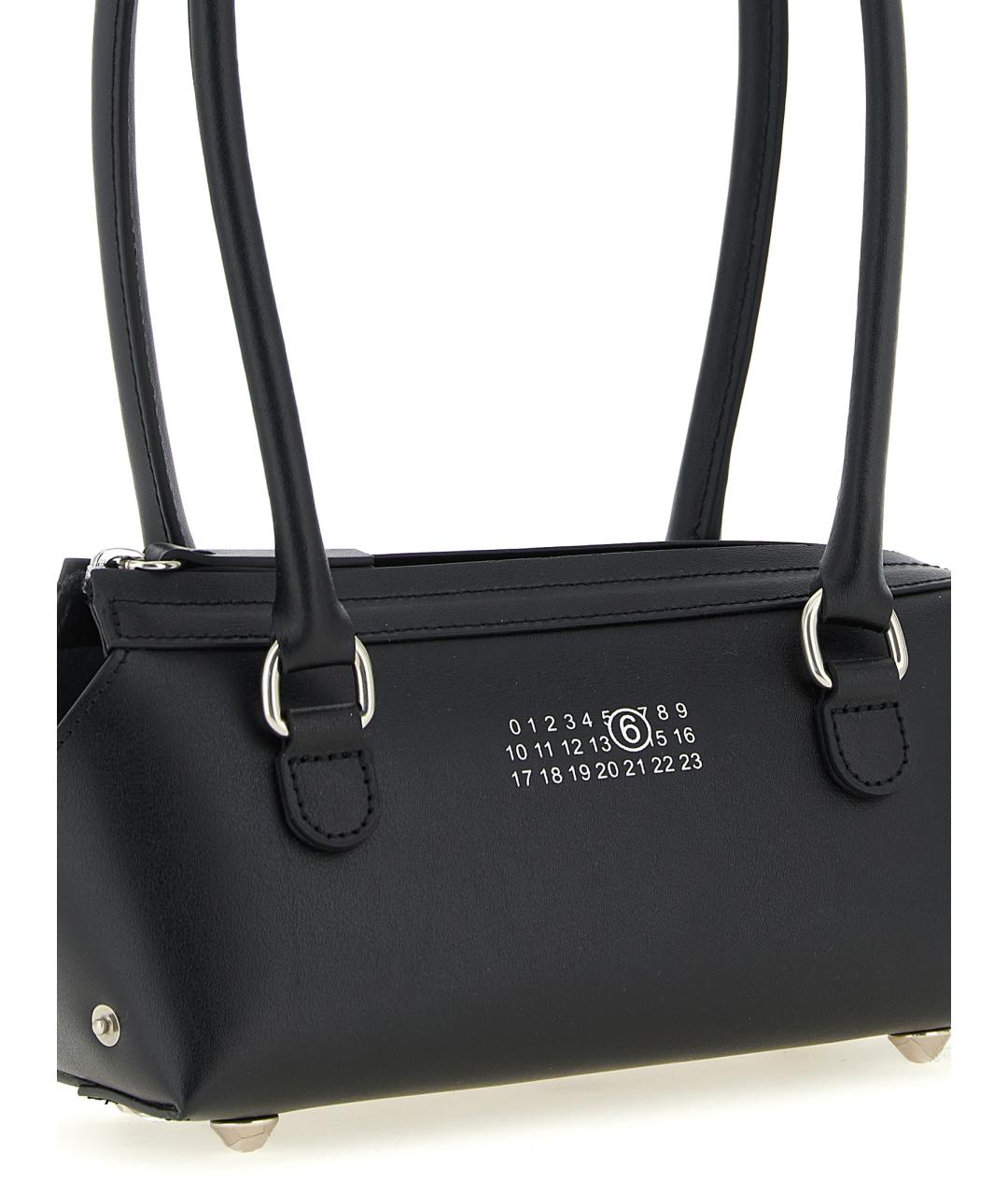 MM6 MAISON MARGIELA Черная кожаная сумка через плечо, фото 3