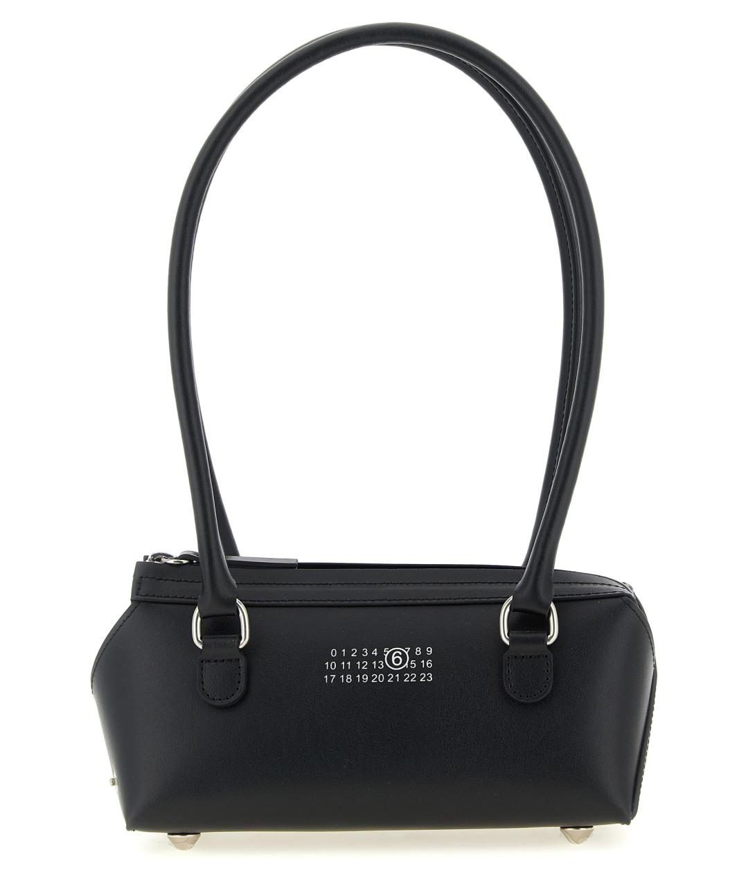 MM6 MAISON MARGIELA Черная кожаная сумка через плечо, фото 1