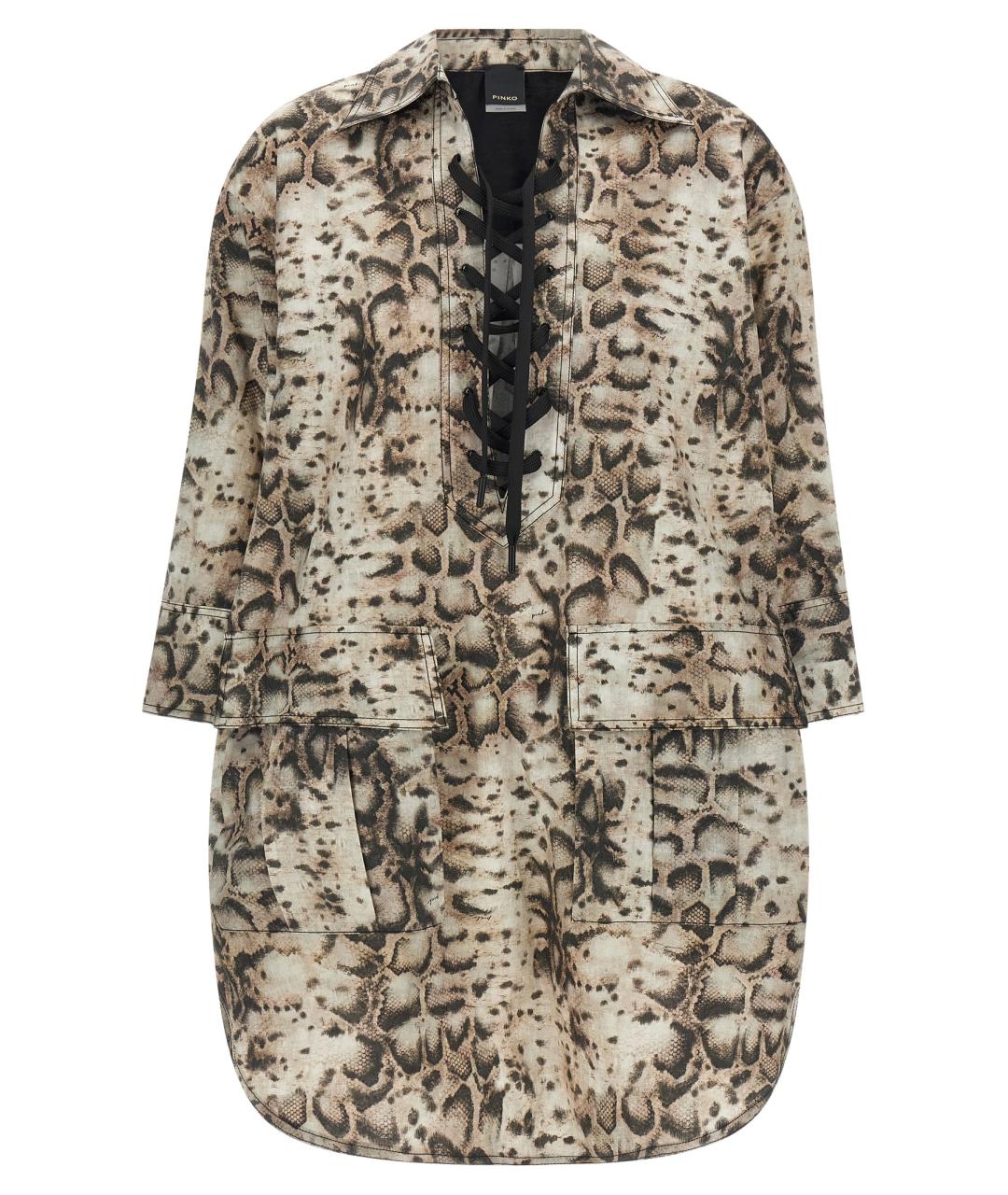 PINKO Мульти хлопковое платье, фото 1