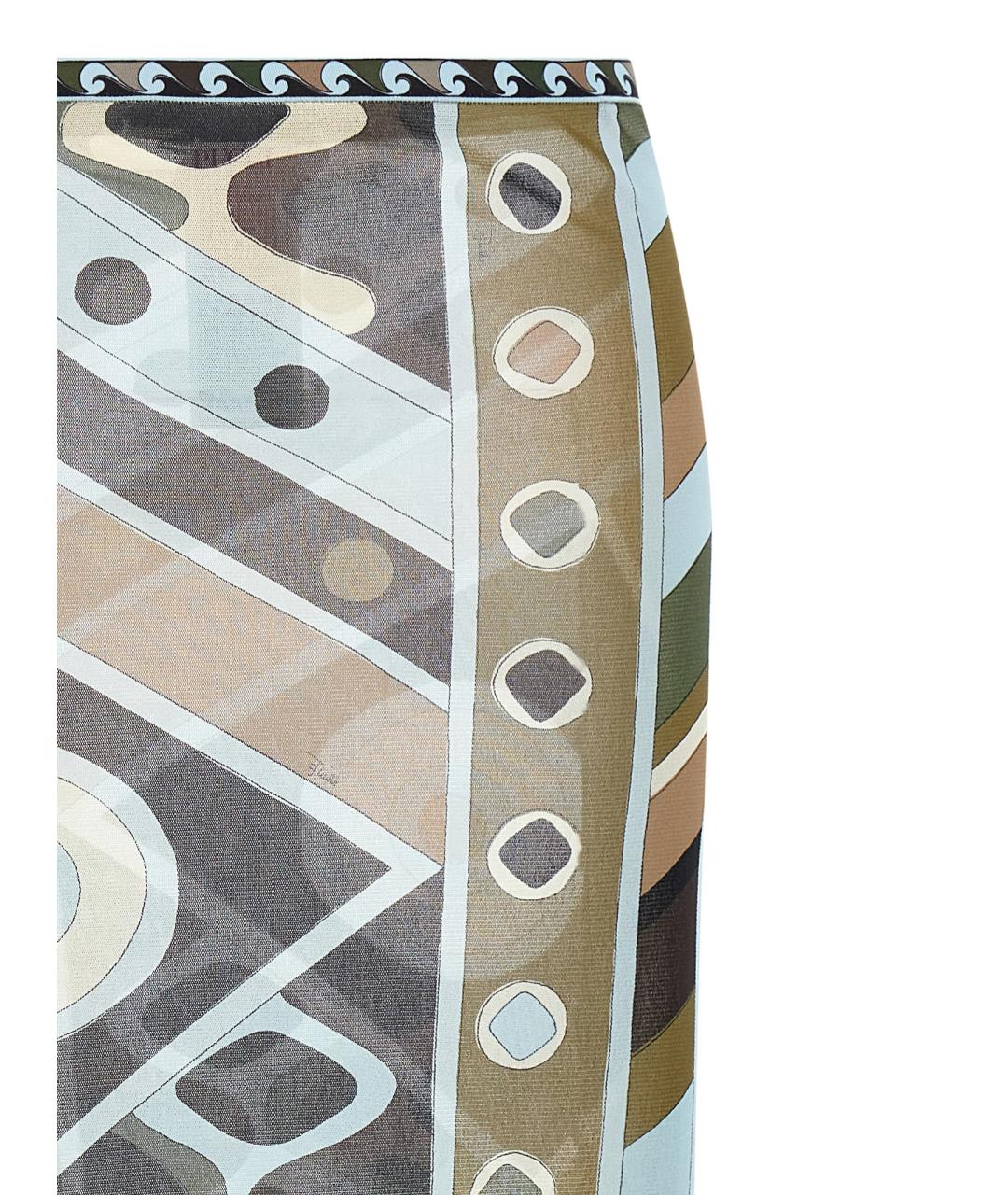 EMILIO PUCCI Мульти полиамидовая юбка макси, фото 3