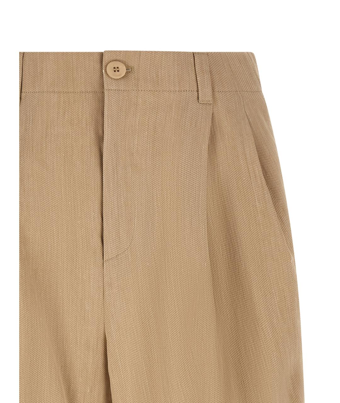 JACQUEMUS Бежевые льняные шорты, фото 3