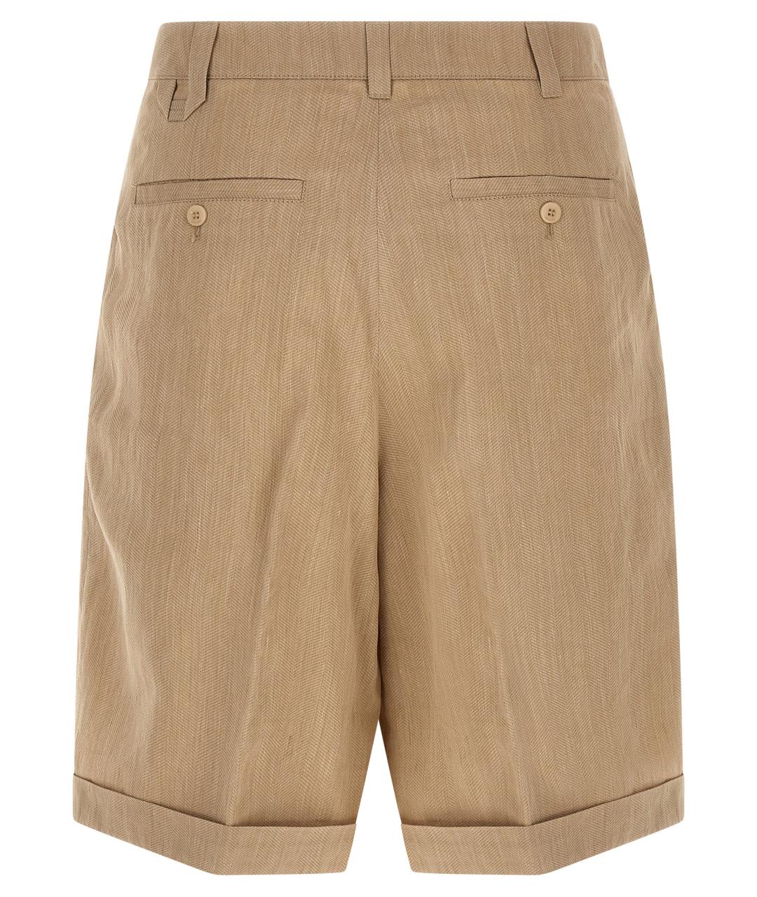 JACQUEMUS Бежевые льняные шорты, фото 2