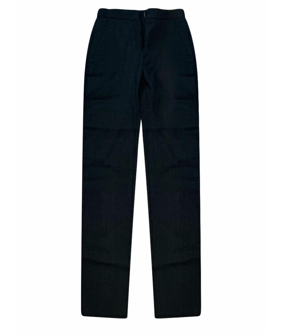 AGNONA Хаки шерстяные прямые брюки, фото 1