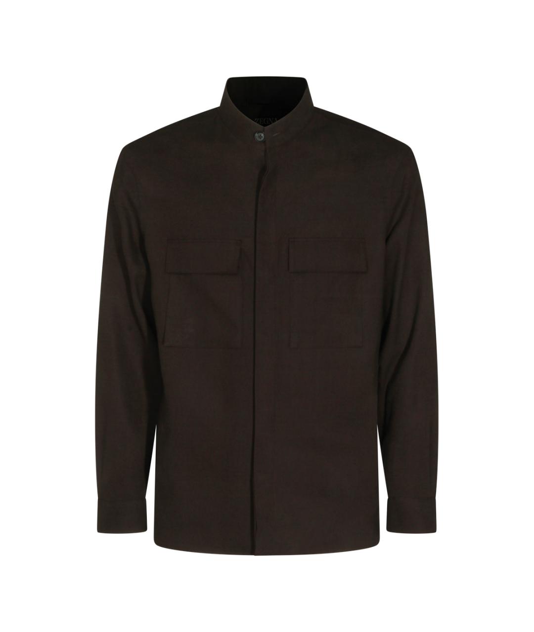 ZEGNA Коричневая льняная куртка, фото 1