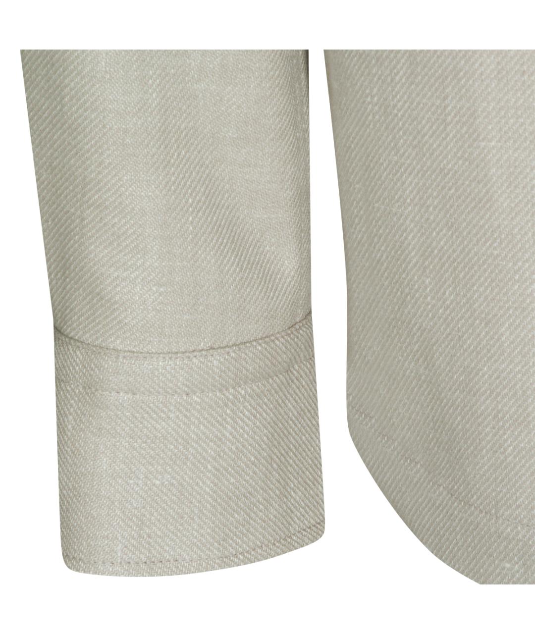 ZEGNA Бежевая льняная куртка, фото 4