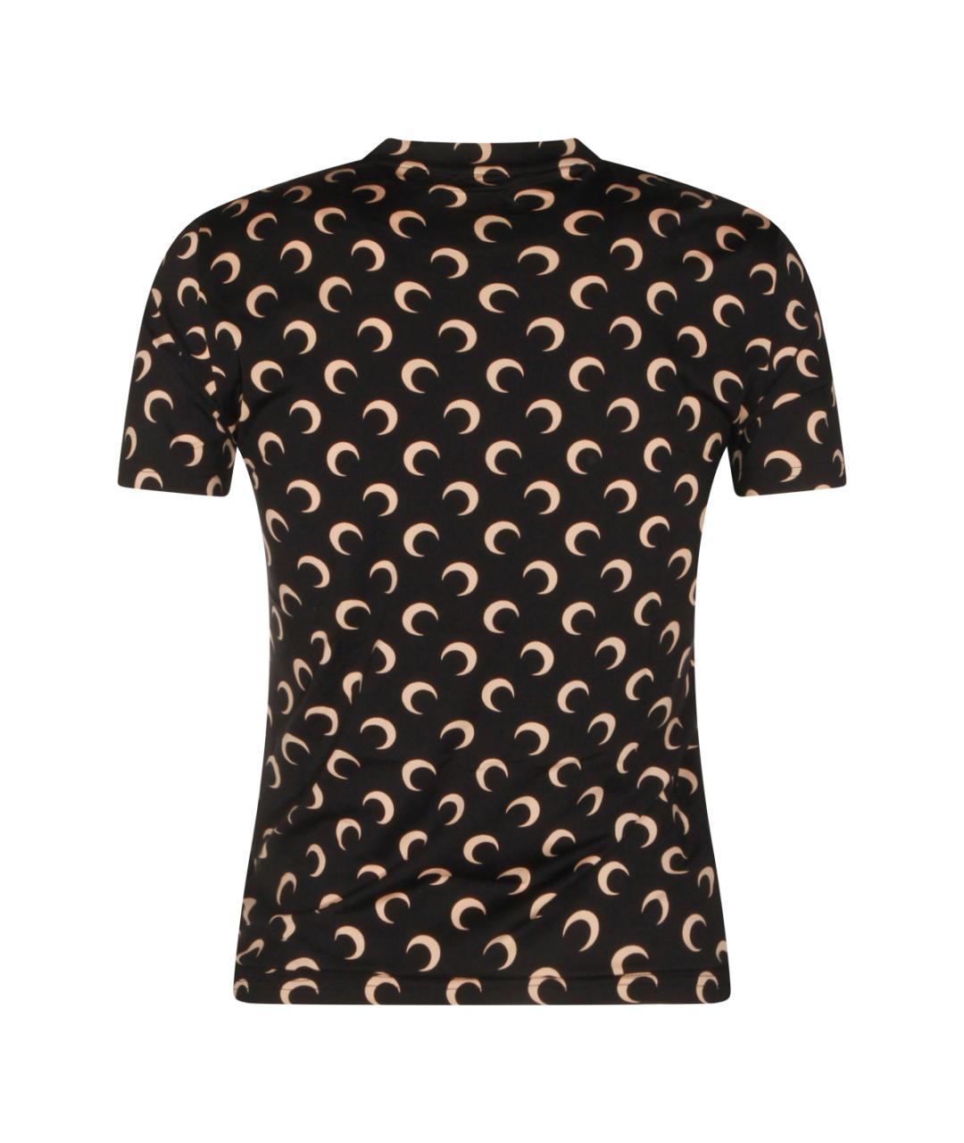 MARINE SERRE Черная полиамидовая футболка, фото 2