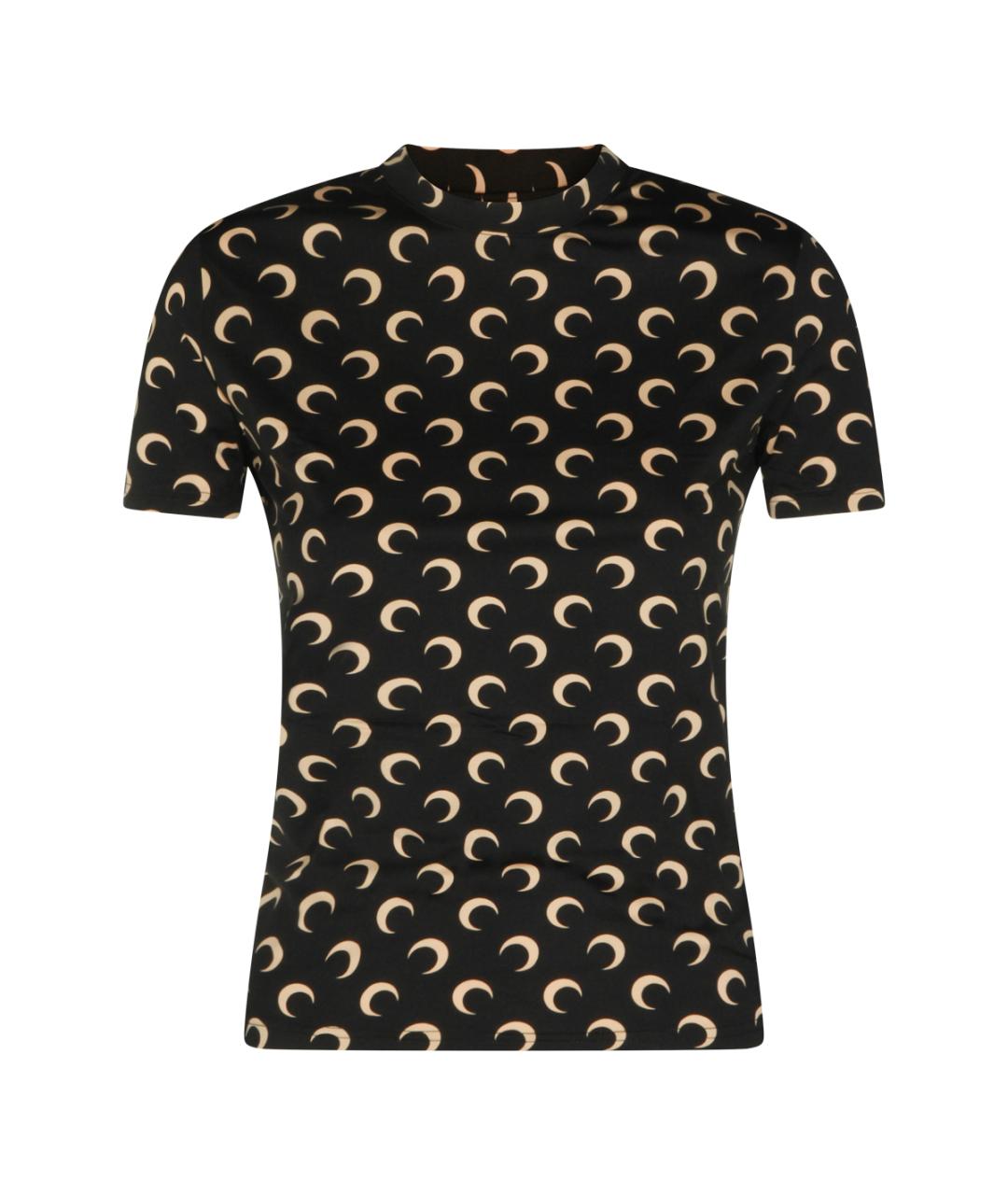 MARINE SERRE Черная полиамидовая футболка, фото 6