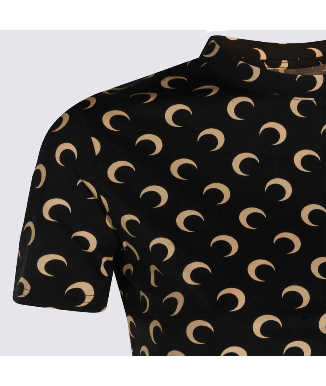 MARINE SERRE Черная полиамидовая футболка, фото 5