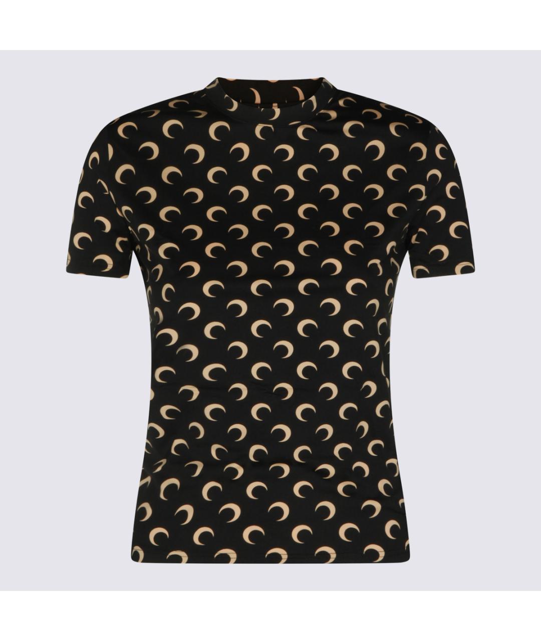 MARINE SERRE Черная полиамидовая футболка, фото 7