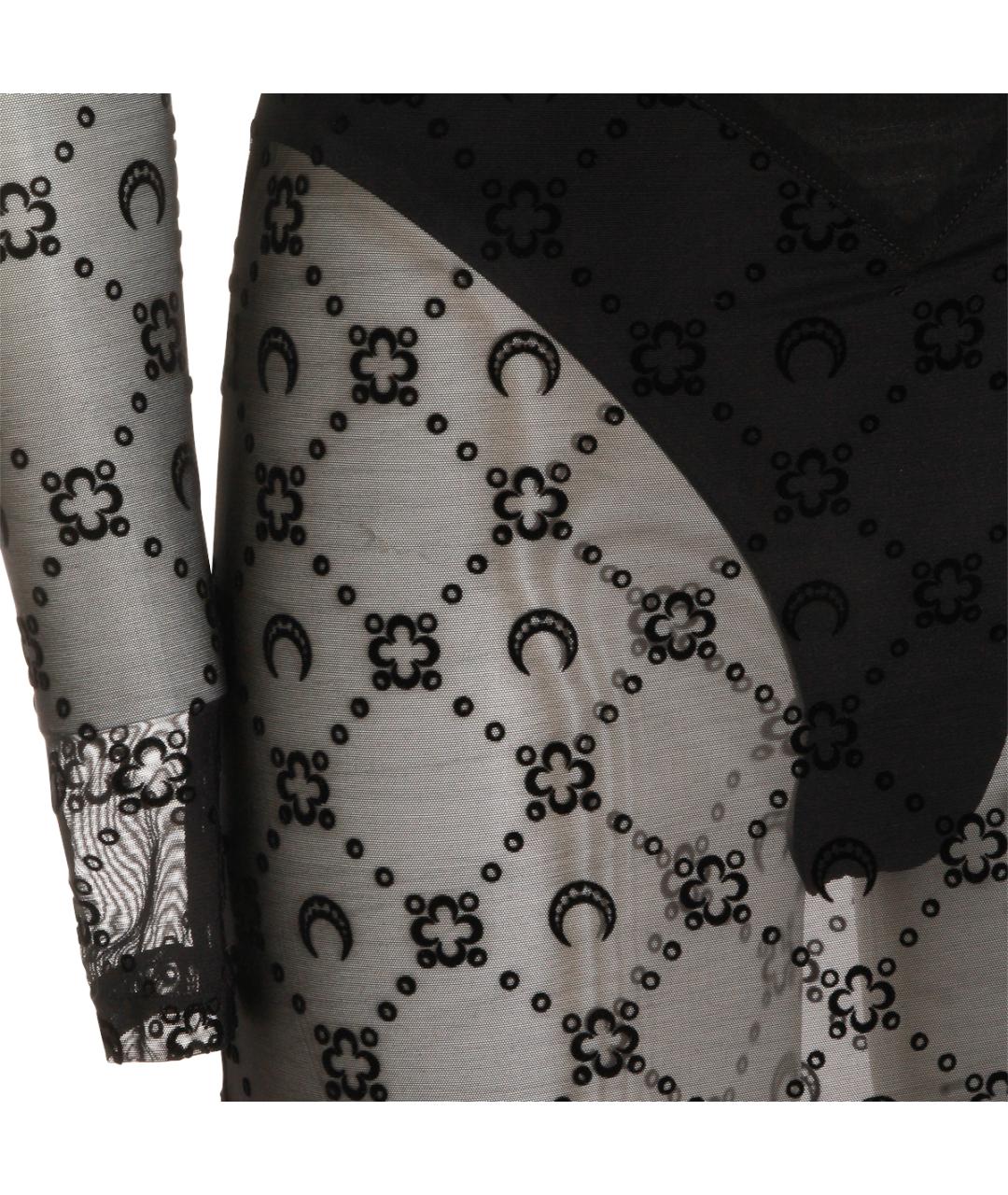 MARINE SERRE Черное полиамидовое вечернее платье, фото 6