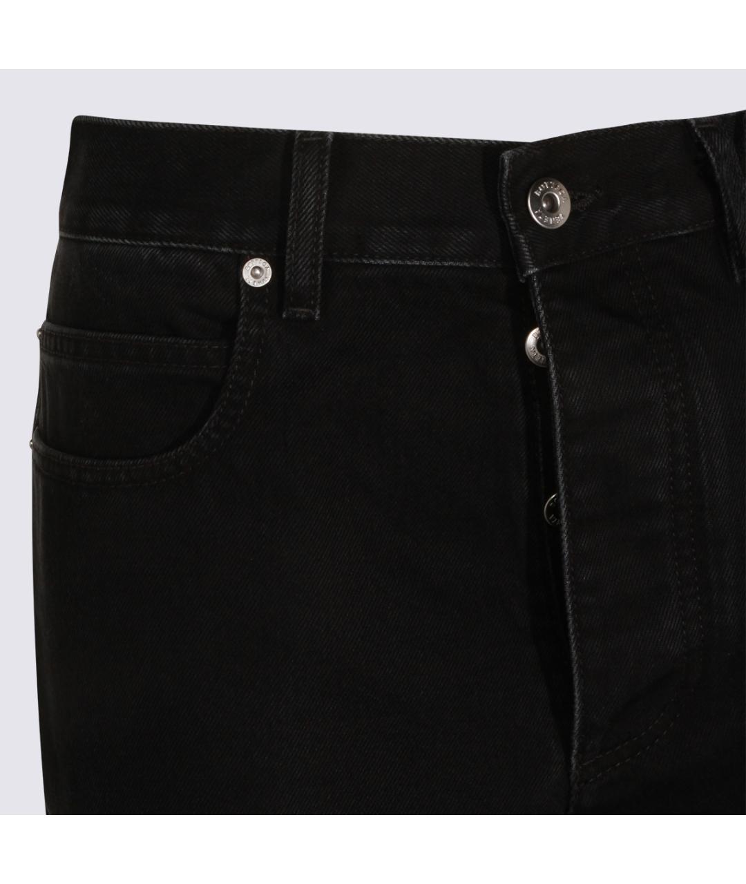 BOTTEGA VENETA Черные хлопковые прямые джинсы, фото 5