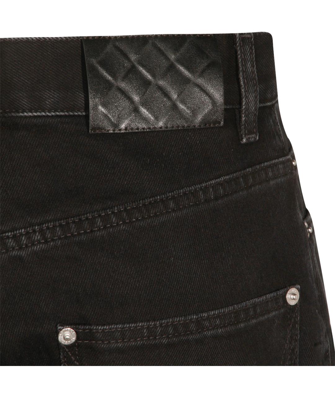 BOTTEGA VENETA Черные хлопковые прямые джинсы, фото 6