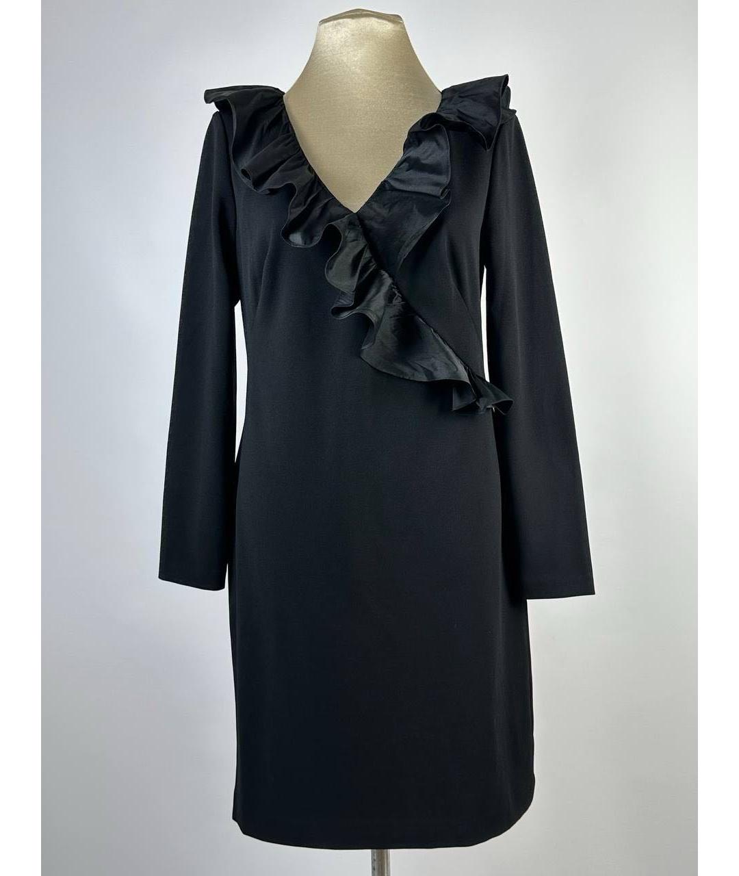 RALPH LAUREN Черное полиэстеровое вечернее платье, фото 9