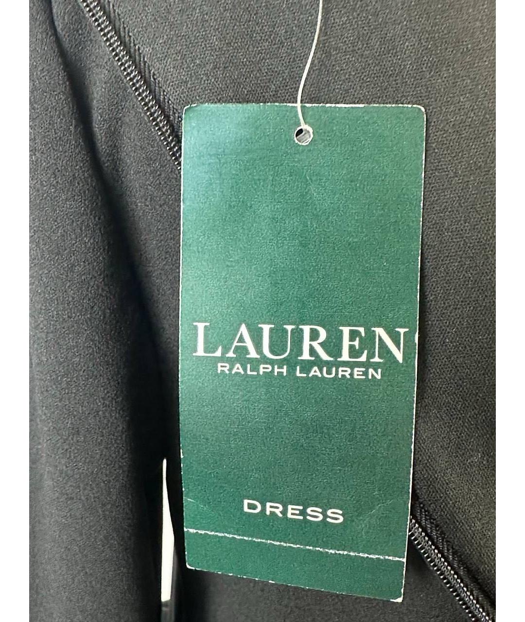 RALPH LAUREN Черное полиэстеровое вечернее платье, фото 4