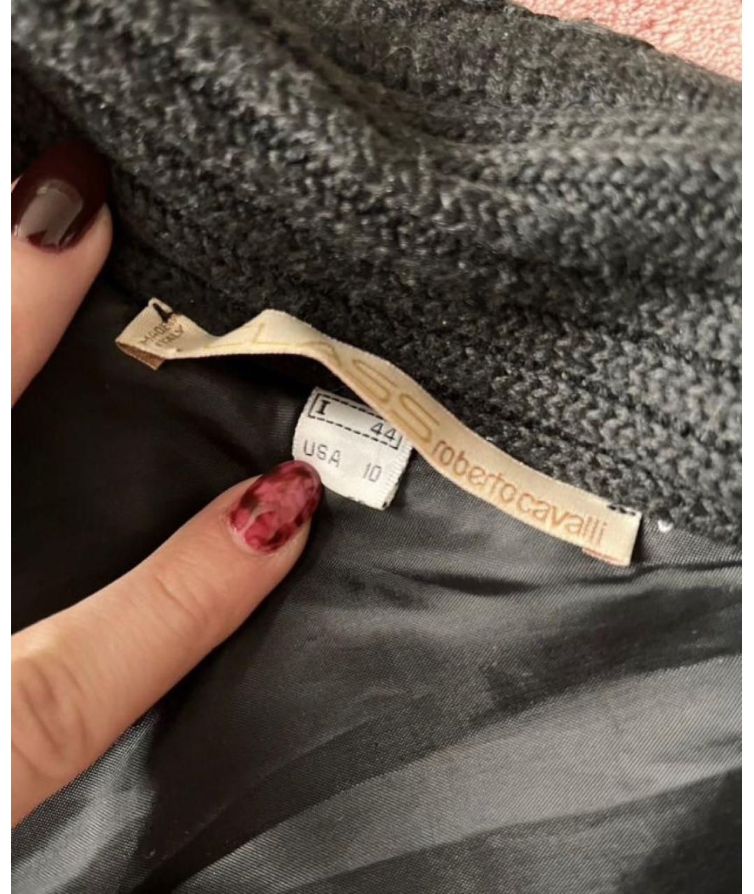 CAVALLI CLASS Черный шерстяной кардиган, фото 6