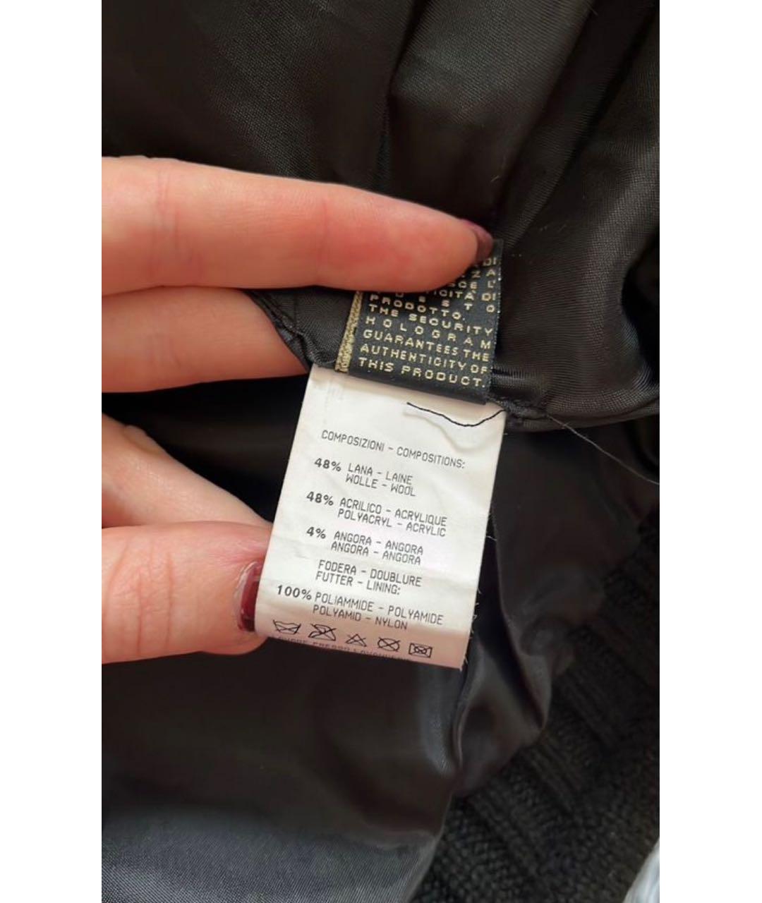 CAVALLI CLASS Черный шерстяной кардиган, фото 8