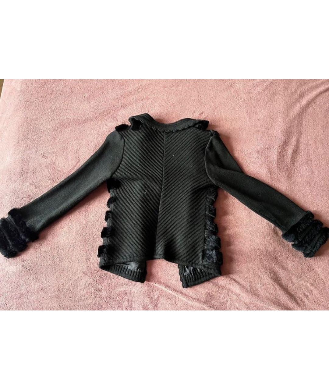 CAVALLI CLASS Черный шерстяной кардиган, фото 3