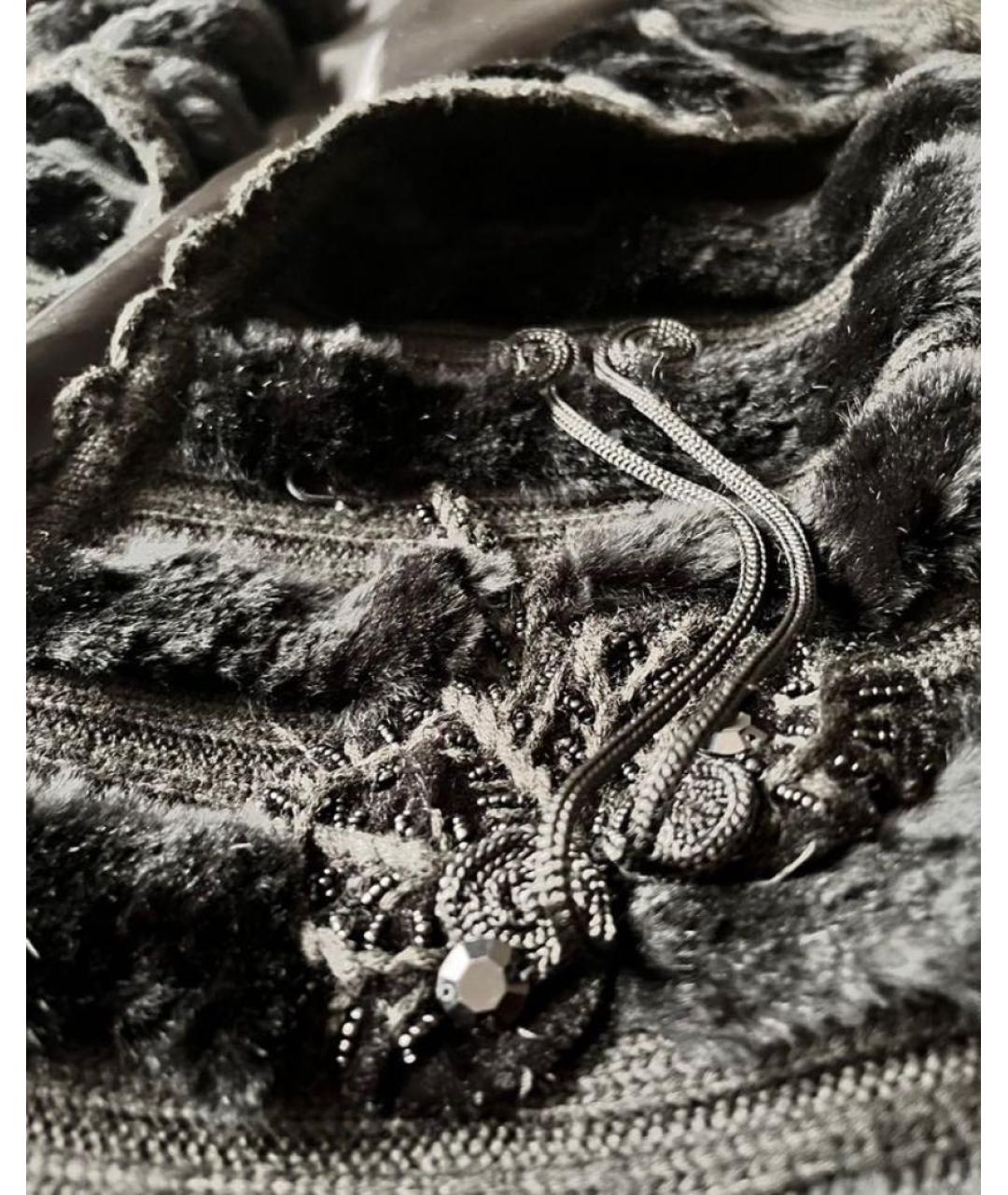 CAVALLI CLASS Черный шерстяной кардиган, фото 4