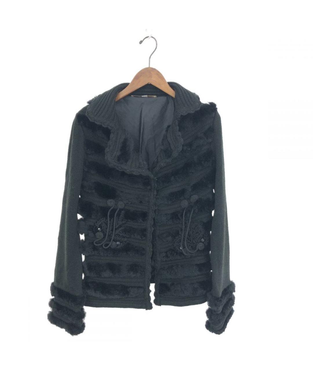 CAVALLI CLASS Черный шерстяной кардиган, фото 9