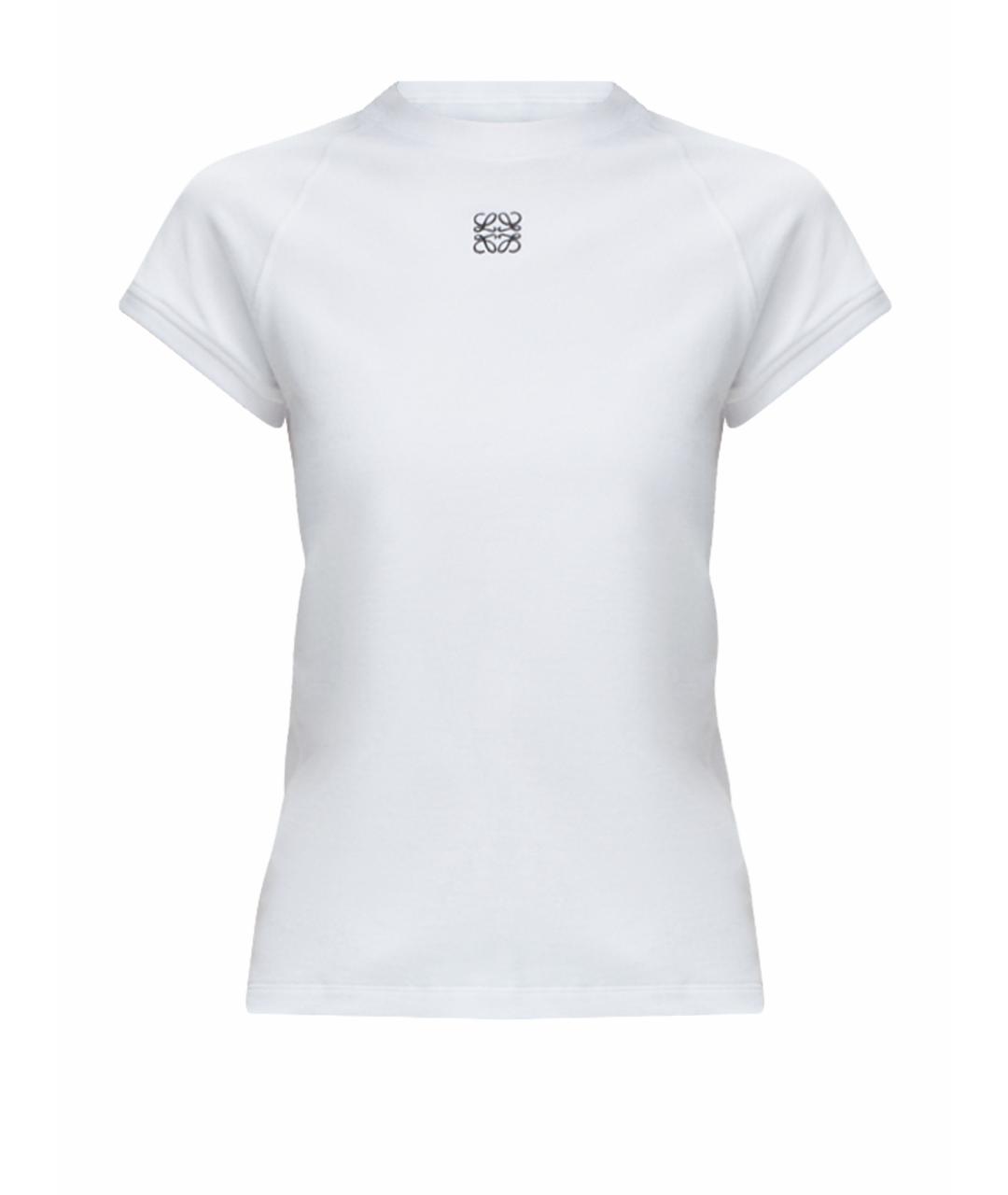 LOEWE Белая хлопковая футболка, фото 1