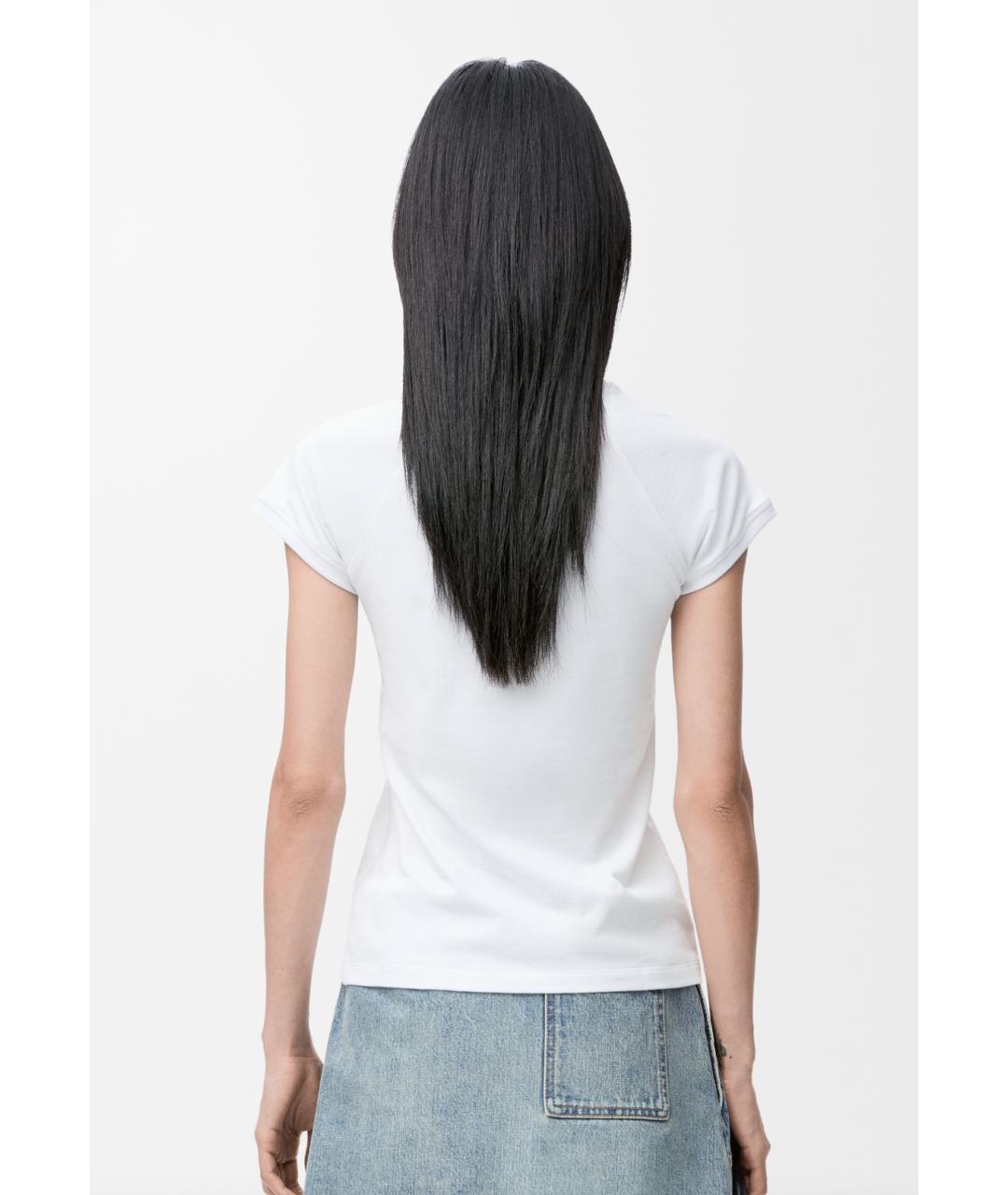 LOEWE Белая хлопковая футболка, фото 2