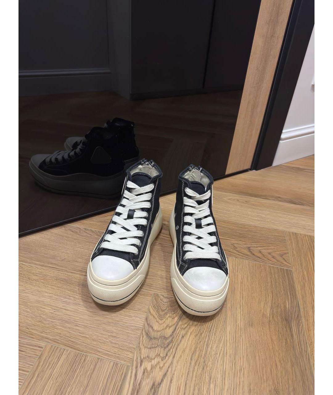 R13 Черные текстильные кеды, фото 3