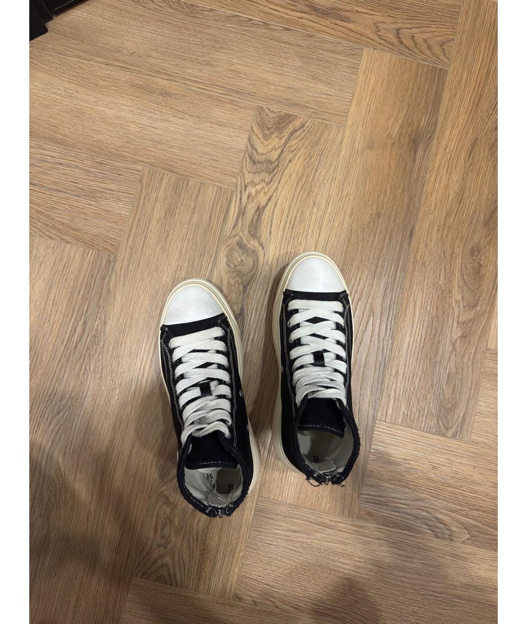 R13 Черные текстильные кеды, фото 4