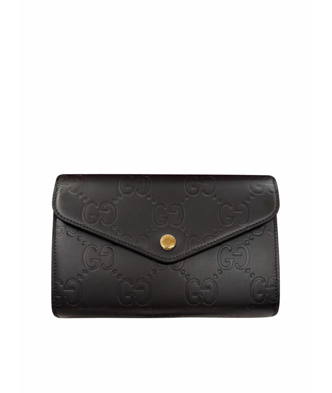 GUCCI Черная кожаная сумка через плечо, фото 1