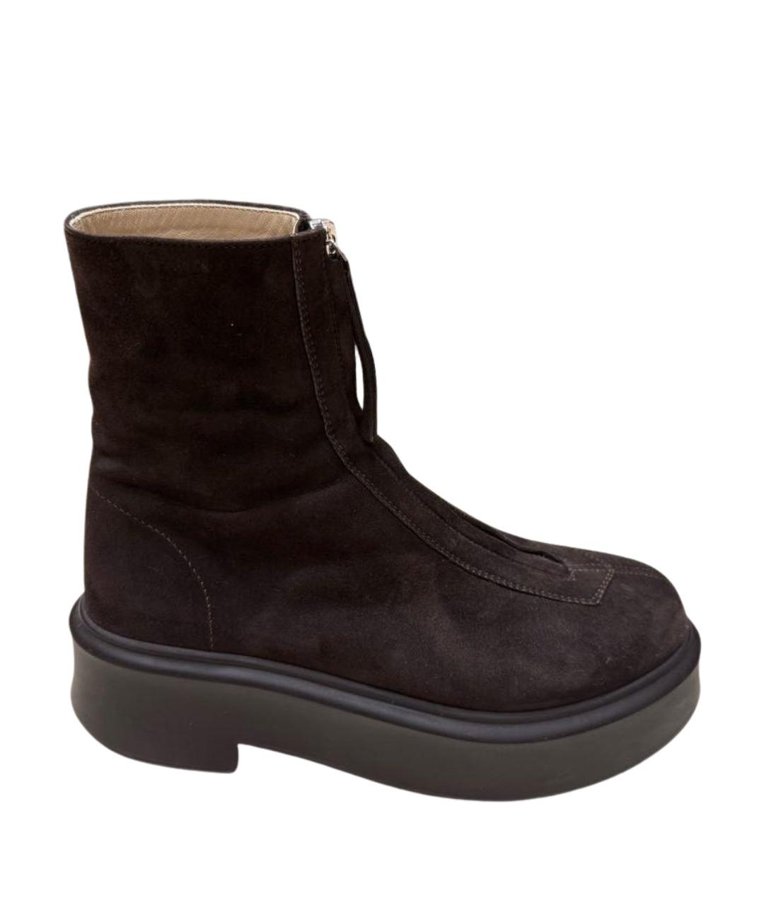 THE ROW Коричневые замшевые ботинки, фото 1