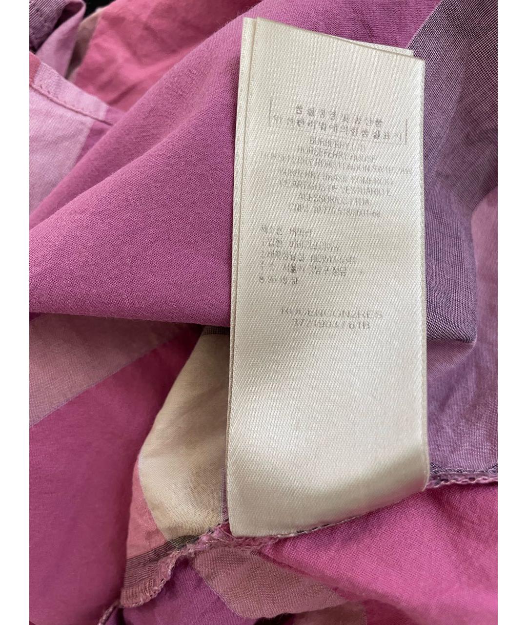 BURBERRY Розовое хлопковое повседневное платье, фото 6
