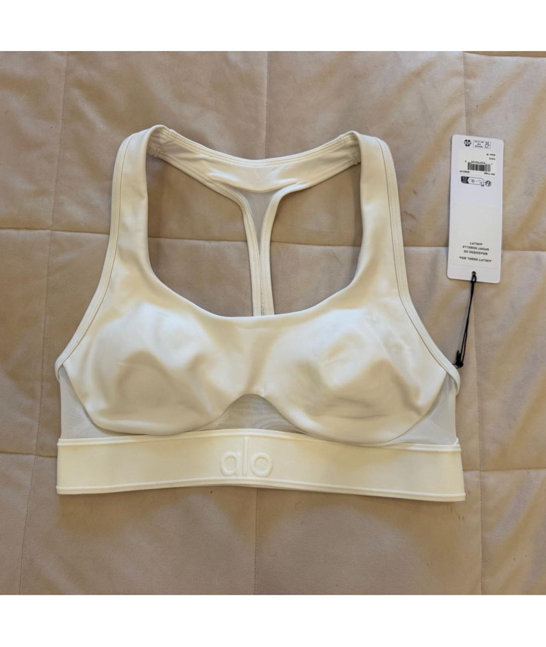 ALO YOGA Бежевая майка, фото 4