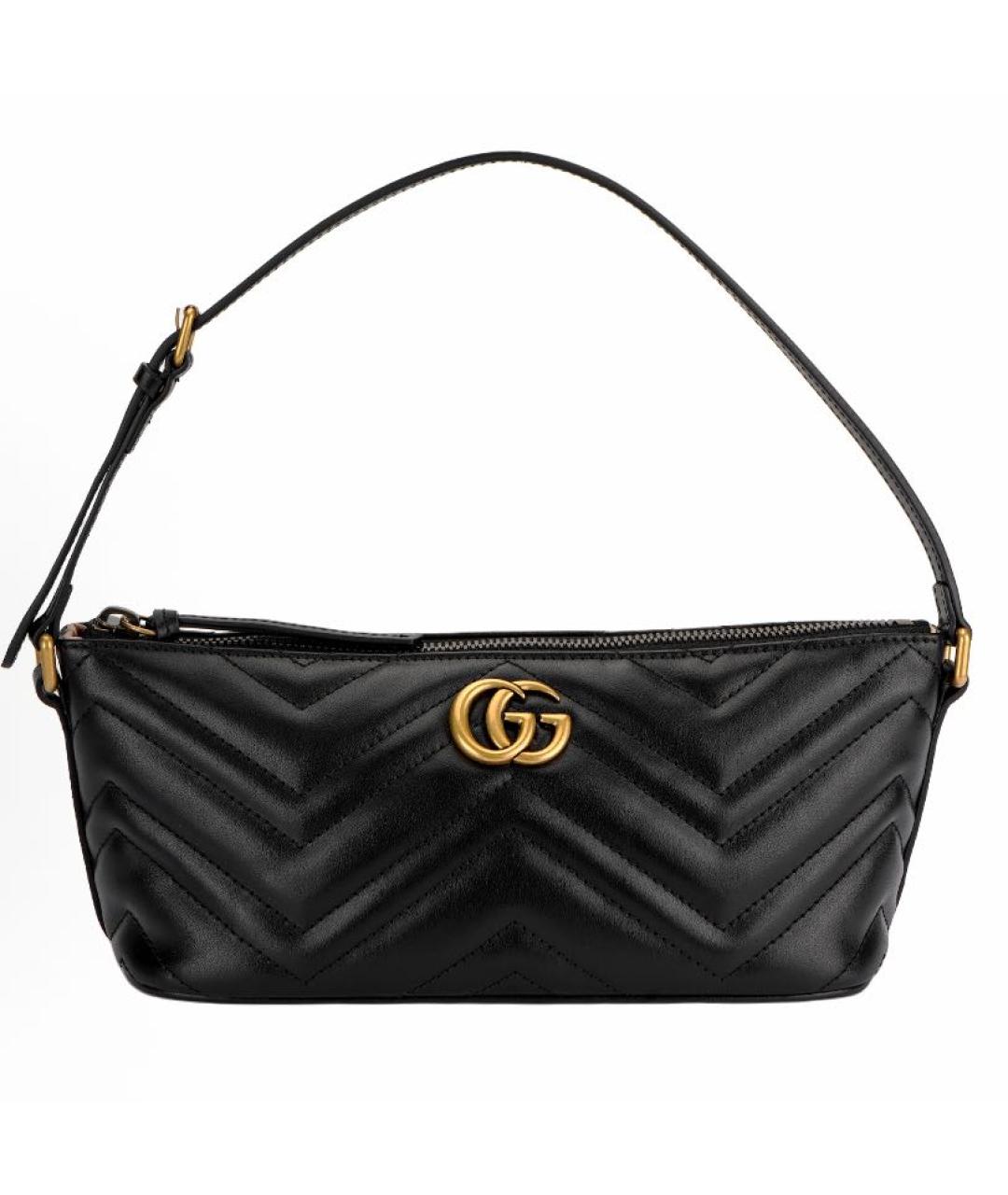 GUCCI Черная кожаная сумка через плечо, фото 5