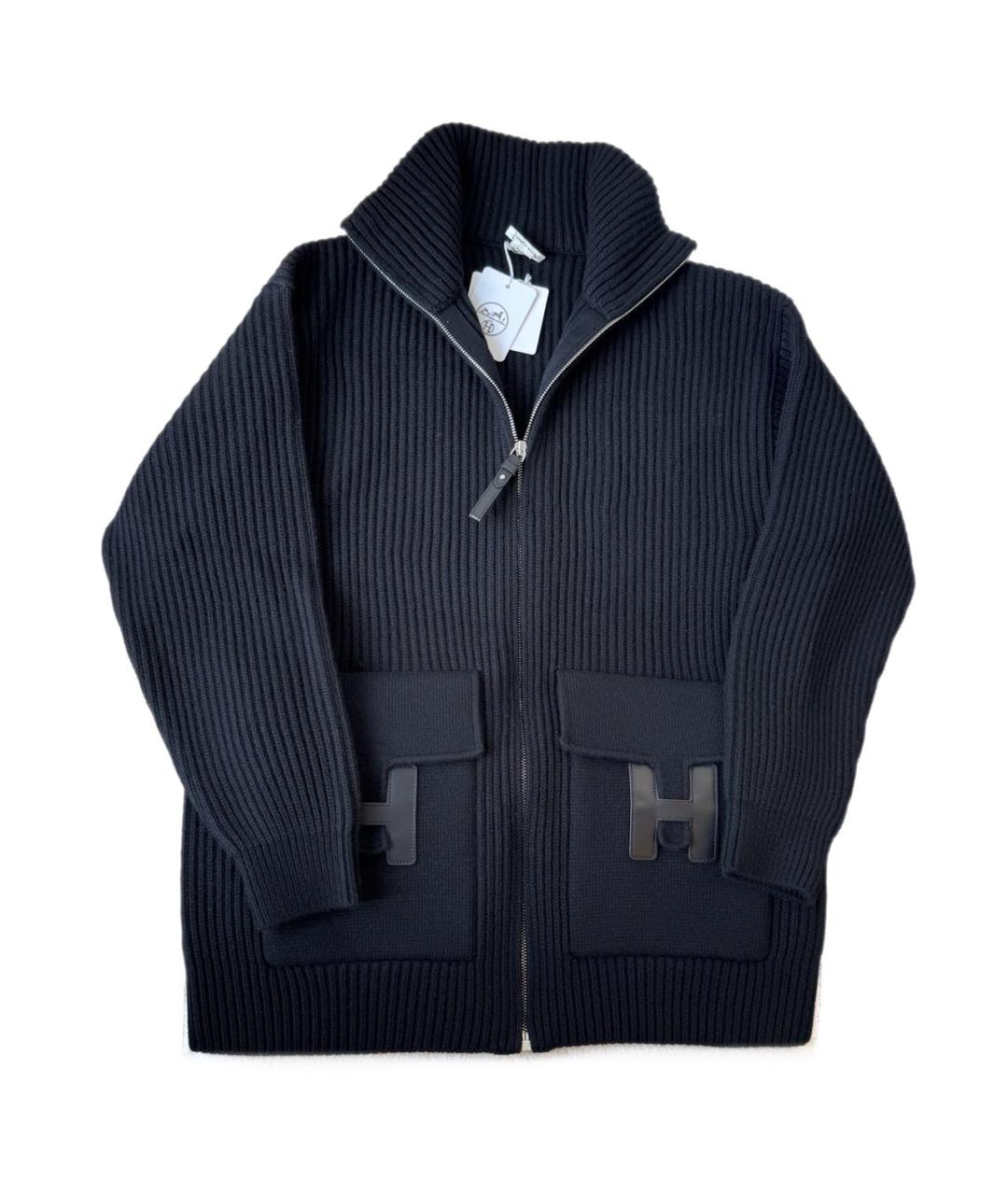 HERMES Черный кардиган, фото 9