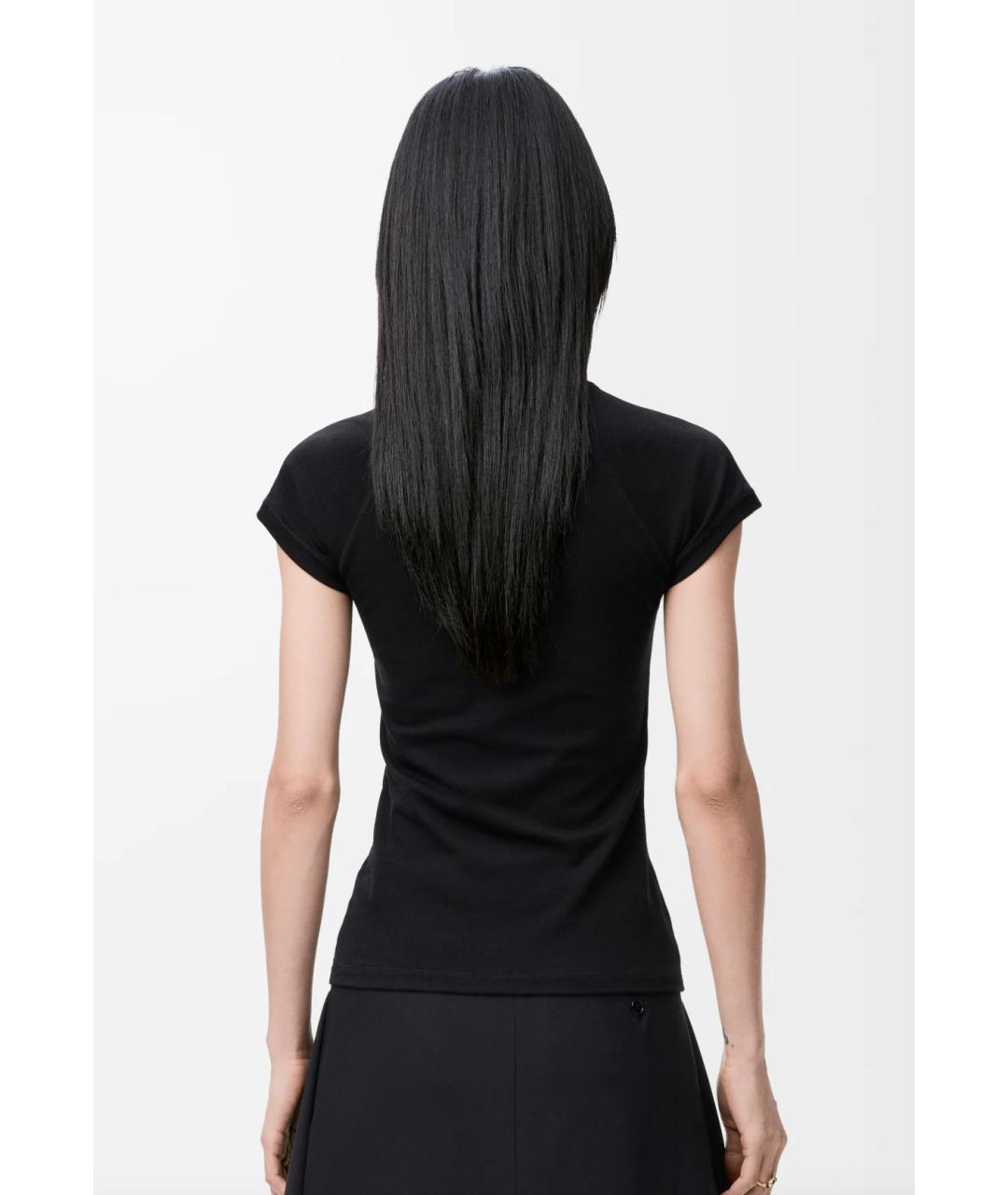 LOEWE Черная хлопковая футболка, фото 3