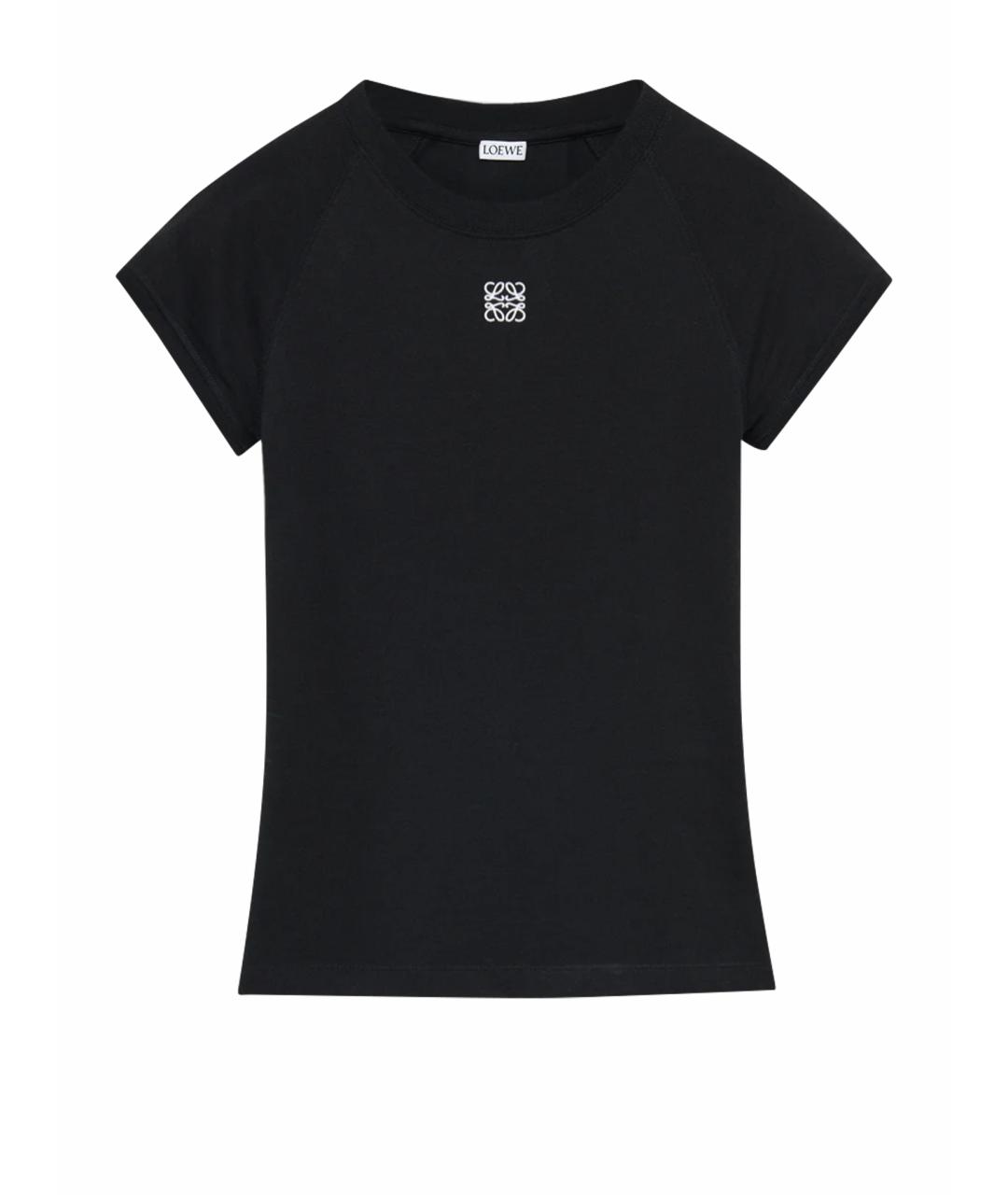 LOEWE Черная хлопковая футболка, фото 1