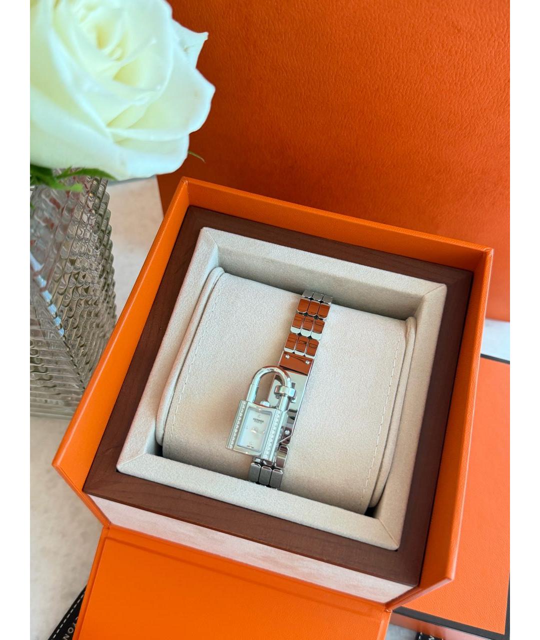 HERMES Серебряные металлические часы, фото 6