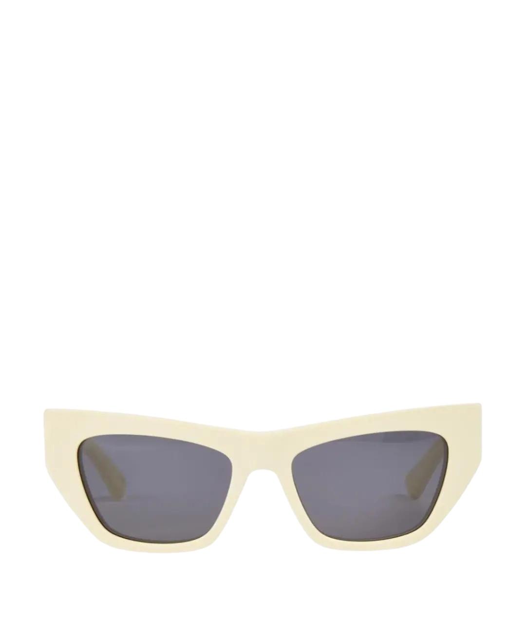 BOTTEGA VENETA Белые пластиковые солнцезащитные очки, фото 1