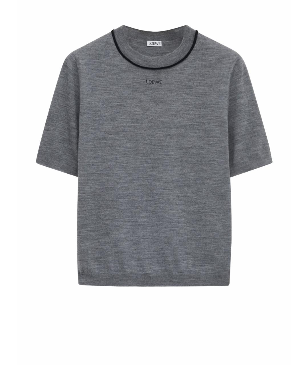 LOEWE Серый шерстяной джемпер / свитер, фото 1