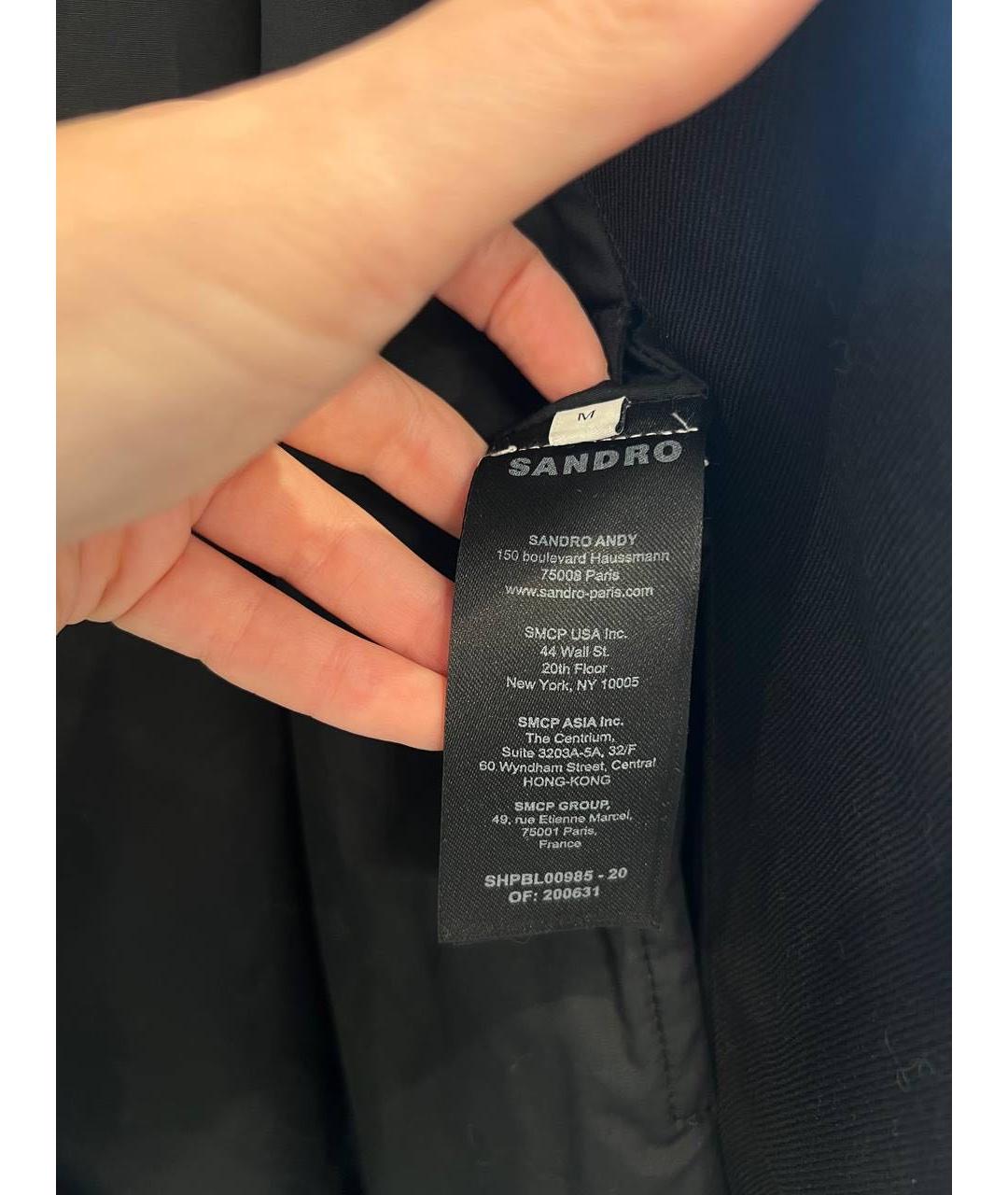 SANDRO Черная шерстяная куртка, фото 5