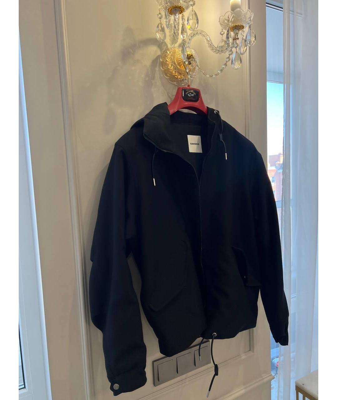 SANDRO Черная шерстяная куртка, фото 3