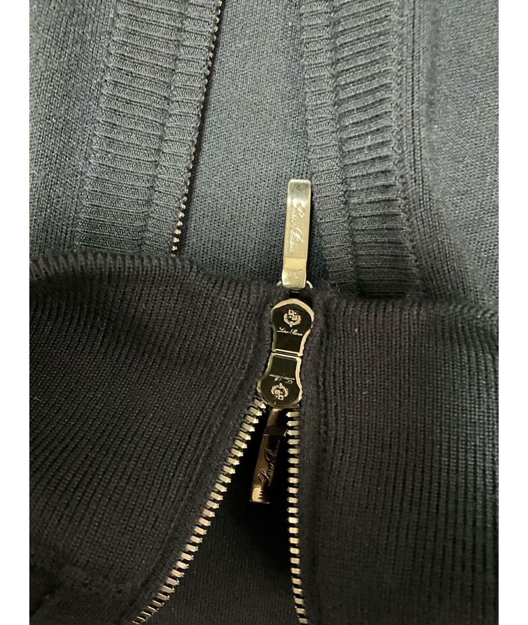 LORO PIANA Синий шерстяной кардиган, фото 3