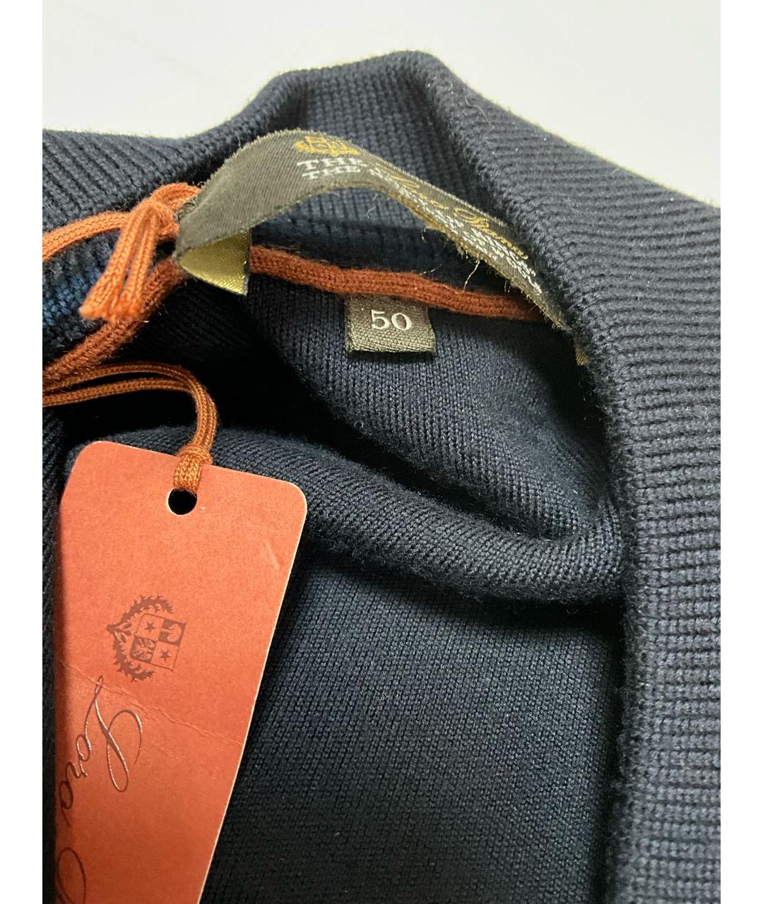 LORO PIANA Синий шерстяной кардиган, фото 7